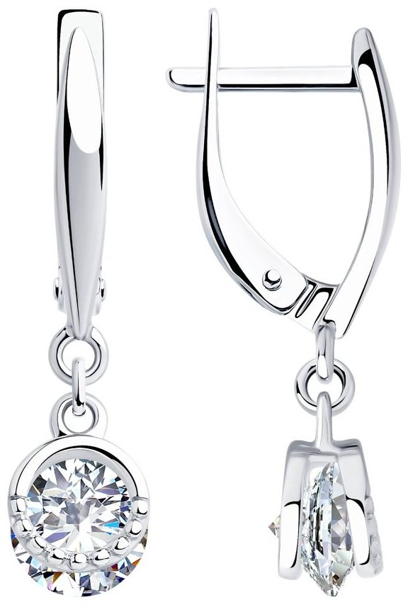 Серьги SOKOLOV 94023430 вес 3.38 г серебро, фианит купить,NaN