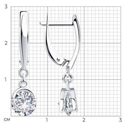 Серьги SOKOLOV 94023430 вес 3.38 г серебро, фианит купить,NaN