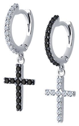 Серьги SOKOLOV 94026500 вес 2.51 г серебро, фианит купить,NaN