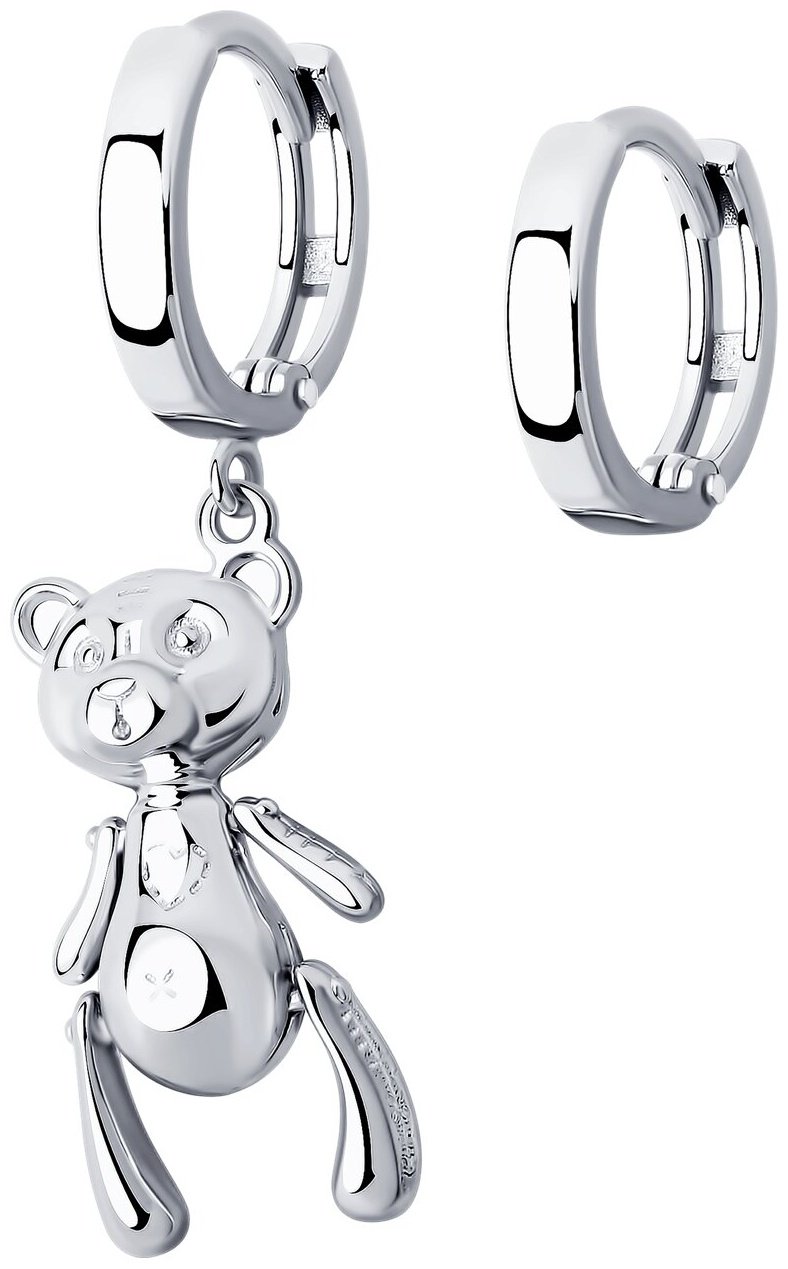 Серьги SOKOLOV 94025725 вес 3.8 г серебро, без вставок купить,NaN