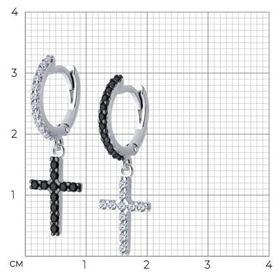 Серьги SOKOLOV 94026500 вес 2.51 г серебро, фианит купить,NaN