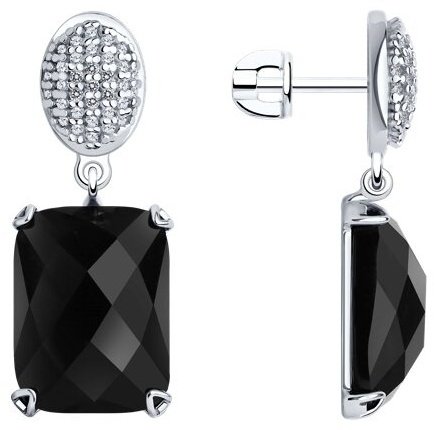 Серьги SOKOLOV 83020193 вес 7.50 г серебро, агат купить,NaN