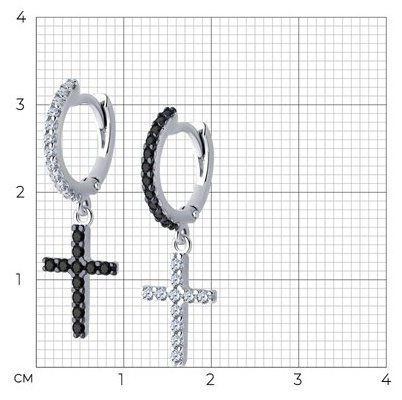 Серьги SOKOLOV 94026500 вес 2.51 г серебро, фианит купить,NaN