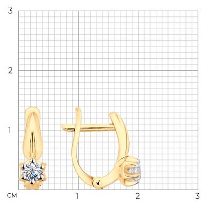 Серьги SOKOLOV 93022369 вес 1.78 г серебро, фианит купить,NaN