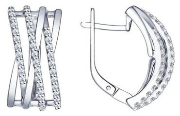 Серьги SOKOLOV 94022241 вес 4.88 г серебро, фианит купить,NaN