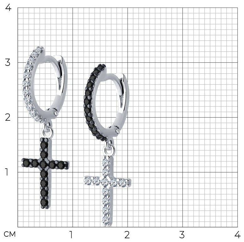 Серьги SOKOLOV 94026500 вес 2.59 г серебро, фианит купить,NaN