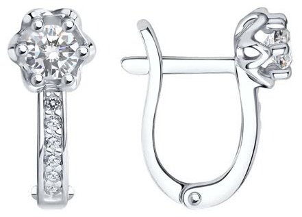 Серьги SOKOLOV 94021479 вес 1.68 г серебро, фианит купить,NaN