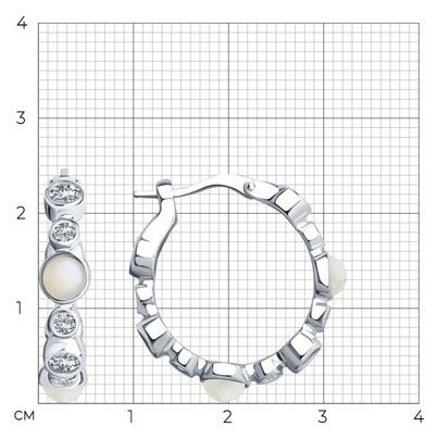 Серьги SOKOLOV 83020219 вес 4.92 г серебро, фианит, лунный камень купить,NaN