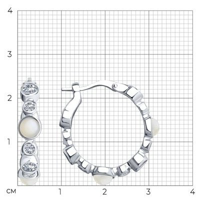 Серьги SOKOLOV 83020219 вес 4.92 г серебро, фианит, лунный камень купить,NaN