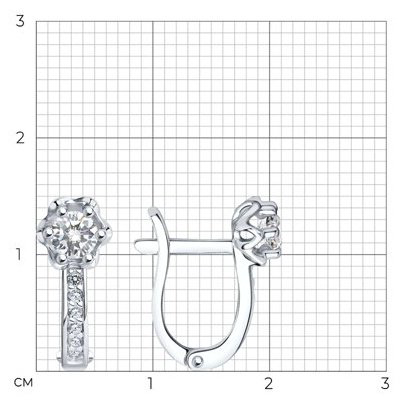 Серьги SOKOLOV 94021479 вес 1.68 г серебро, фианит купить,NaN