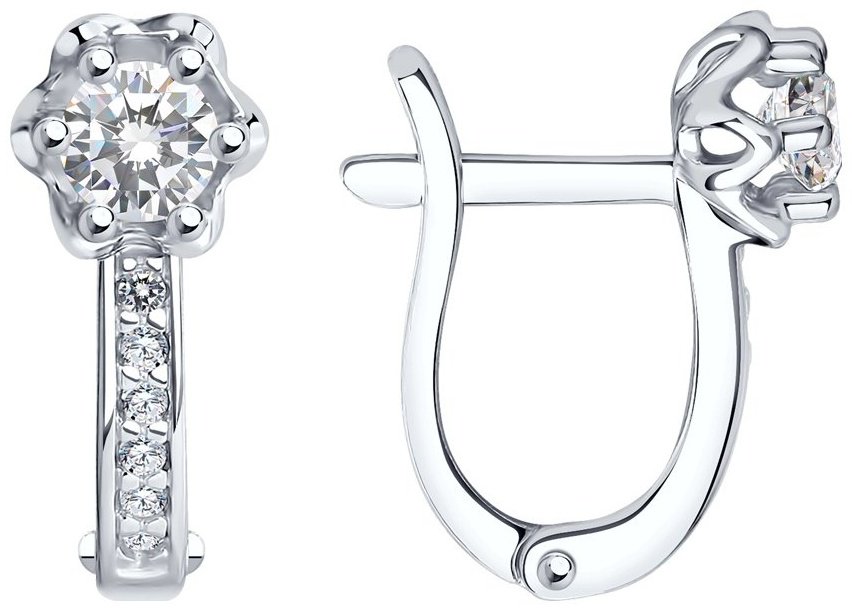 Серьги SOKOLOV 94021479 вес 1.71 г серебро, фианит купить,NaN