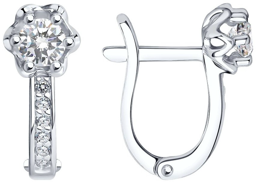 Серьги SOKOLOV 94021479 вес 1.71 г серебро, фианит купить,NaN