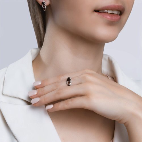Серьги SOKOLOV 92021140 вес 2.63 г серебро, гранат купить,NaN
