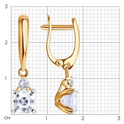 Серьги SOKOLOV 93022384 вес 3.25 г серебро, фианит купить,NaN