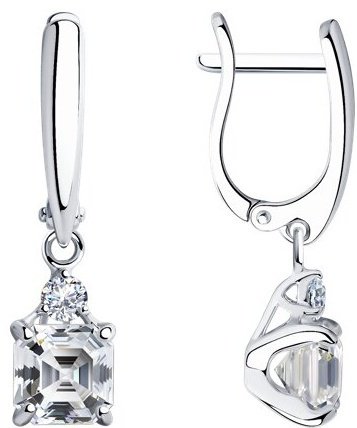 Серьги SOKOLOV 94025753 вес 3.25 г серебро, фианит купить,NaN