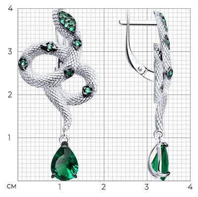 Серьги SOKOLOV 94026003 вес 6.52 г серебро, фианит купить,NaN