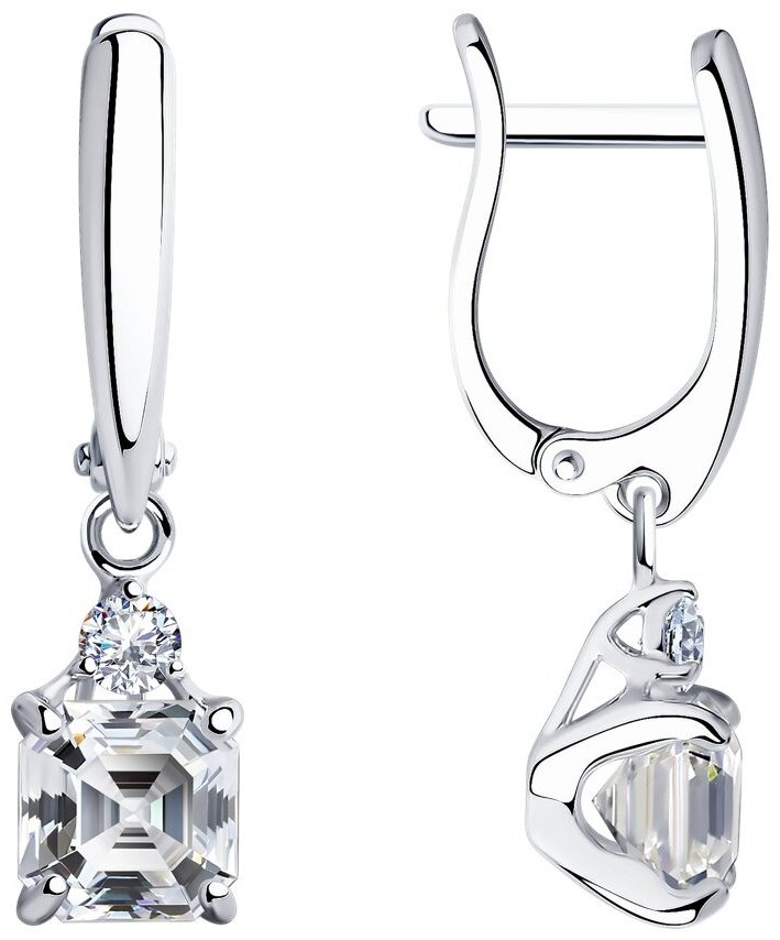 Серьги SOKOLOV 94025753 вес 3.3 г серебро, фианит купить,NaN