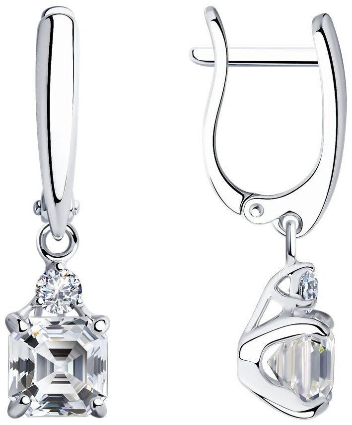Серьги SOKOLOV 94025753 вес 3.3 г серебро, фианит купить,NaN