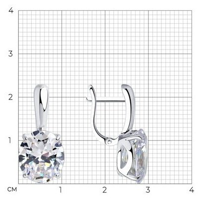 Серьги SOKOLOV 94022275 вес 6.12 г серебро, фианит купить,NaN
