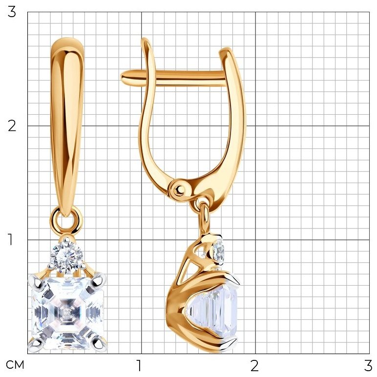 Серьги SOKOLOV 93022384 вес 3.52 г серебро, фианит купить,NaN