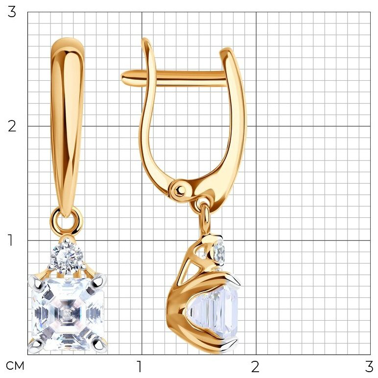 Серьги SOKOLOV 93022384 вес 3.52 г серебро, фианит купить,NaN