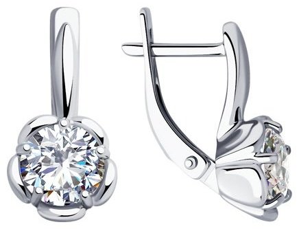 Серьги SOKOLOV 94023457 вес 3.71 г серебро, фианит купить,NaN