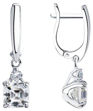 Серьги SOKOLOV 94025753 вес 3.51 г серебро, фианит купить,NaN