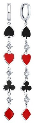 Серьги SOKOLOV 94026511 вес 5.88 г серебро, эмаль, фианит купить,NaN