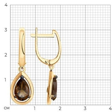 Серьги SOKOLOV 92022806 вес 3.19 г серебро, раухтопаз купить,NaN