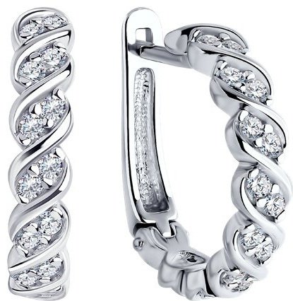 Серьги SOKOLOV 94025080 вес 4.27 г серебро, фианит купить,NaN