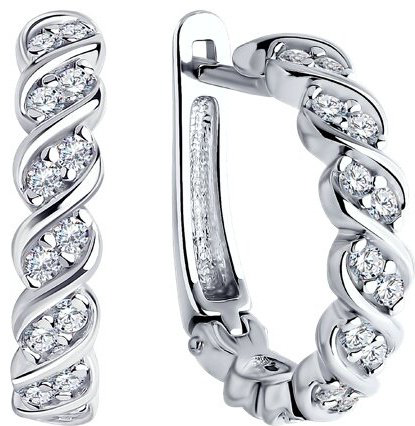 Серьги SOKOLOV 94025080 вес 4.27 г серебро, фианит купить,NaN