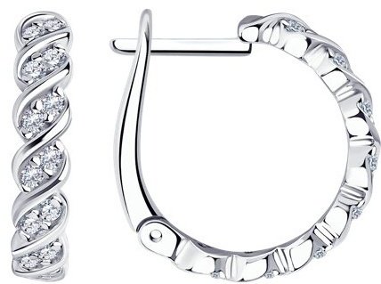 Серьги SOKOLOV 94025080 вес 4.27 г серебро, фианит купить,NaN