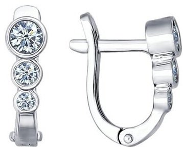 Серьги SOKOLOV 94021525 вес 1.59 г серебро, фианит купить,NaN