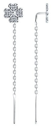 Серьги SOKOLOV 94026533 вес 1.47 г серебро, фианит купить,NaN