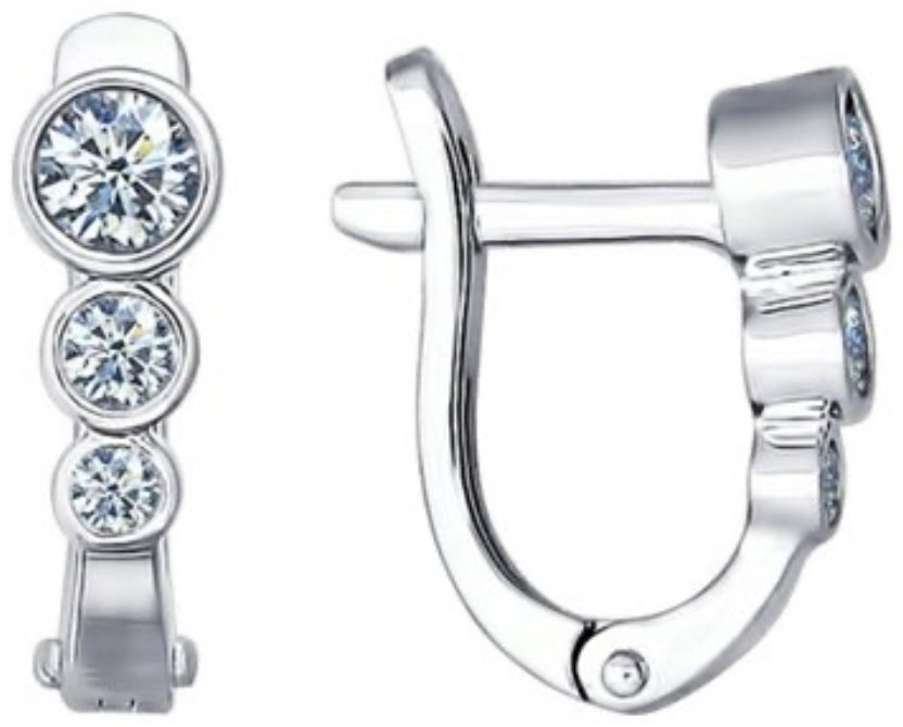 Серьги SOKOLOV 94021525 вес 1.72 г серебро, фианит купить,NaN