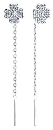 Серьги SOKOLOV 94026533 вес 1.47 г серебро, фианит купить,NaN