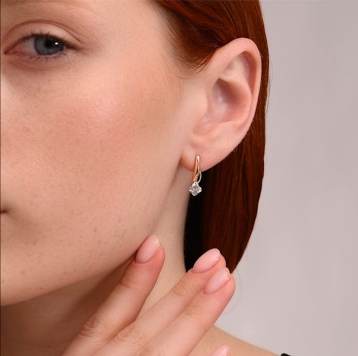 Серьги SOKOLOV 87020056 вес 2.27 г серебро, бриллиант купить,NaN