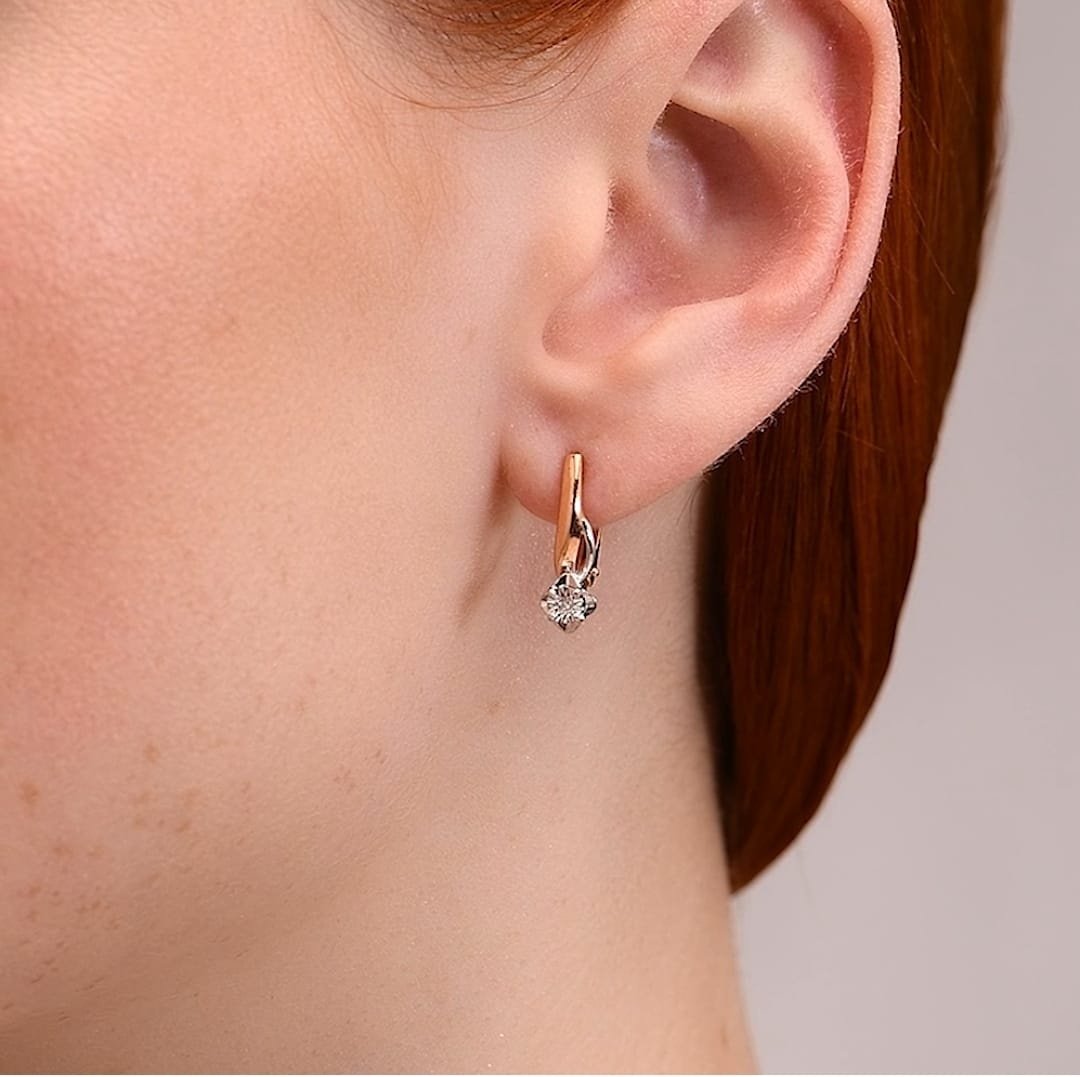 Серьги SOKOLOV 87020056 вес 2.27 г серебро, бриллиант купить,NaN