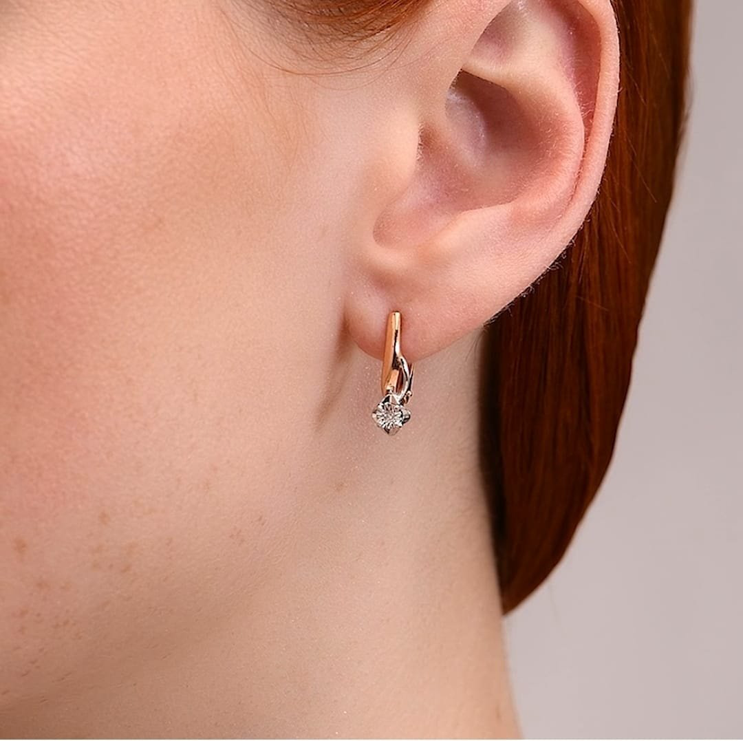 Серьги SOKOLOV 87020056 вес 2.27 г серебро, бриллиант купить,NaN