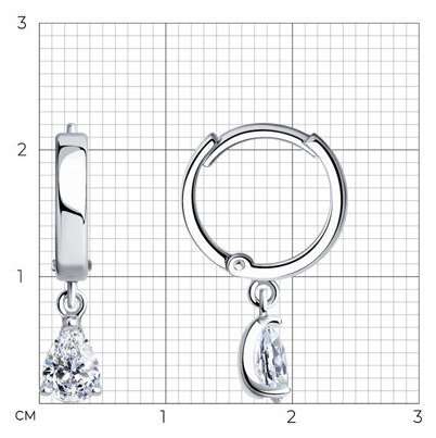 Серьги SOKOLOV 94026024 вес 2.09 г серебро, фианит купить,NaN