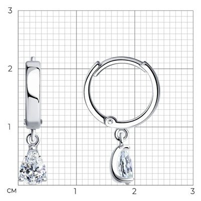 Серьги SOKOLOV 94026024 вес 2.09 г серебро, фианит купить,NaN