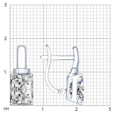 Серьги SOKOLOV 94022276 вес 2.56 г серебро, фианит купить,NaN