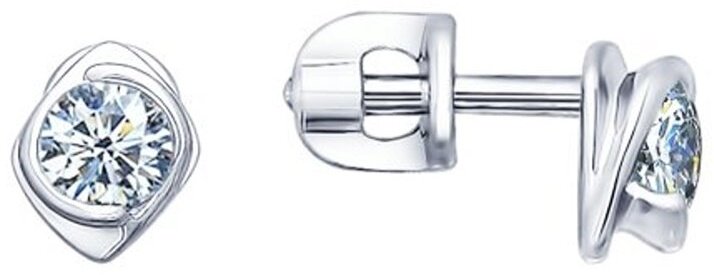 Серьги SOKOLOV 94021692 вес 1.82 г серебро, фианит купить,NaN