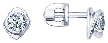 Серьги SOKOLOV 94021692 вес 1.83 г серебро, фианит купить,NaN