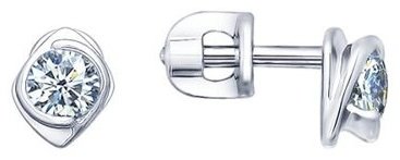 Серьги SOKOLOV 94021692 вес 1.83 г серебро, фианит купить,NaN