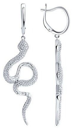 Серьги SOKOLOV 94026025 вес 11.38 г серебро, фианит купить,NaN