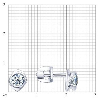 Серьги SOKOLOV 94021692 вес 1.83 г серебро, фианит купить,NaN