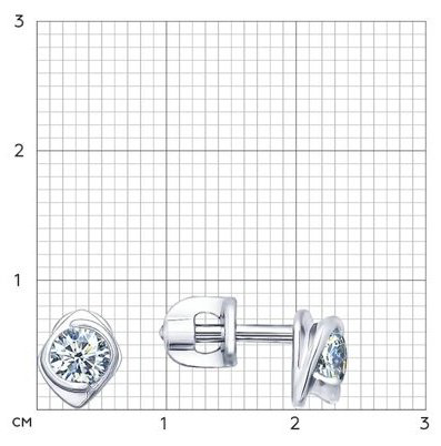 Серьги SOKOLOV 94021692 вес 1.83 г серебро, фианит купить,NaN