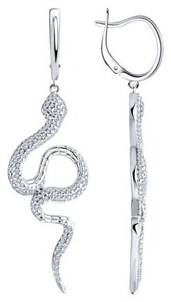 Серьги SOKOLOV 94026025 вес 11.84 г серебро, фианит купить,NaN