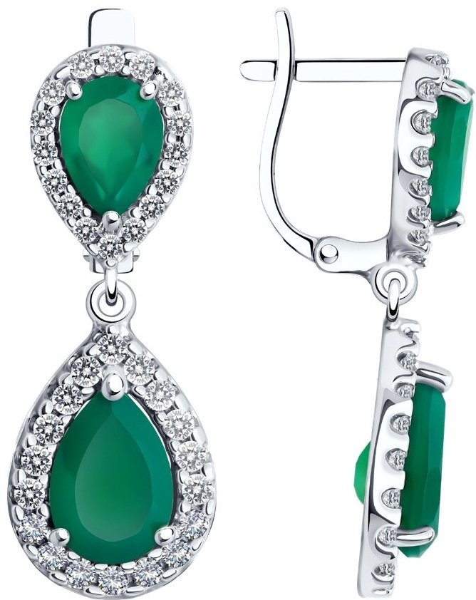 Серьги SOKOLOV 92022825 вес 4.15 г серебро, фианит купить,NaN